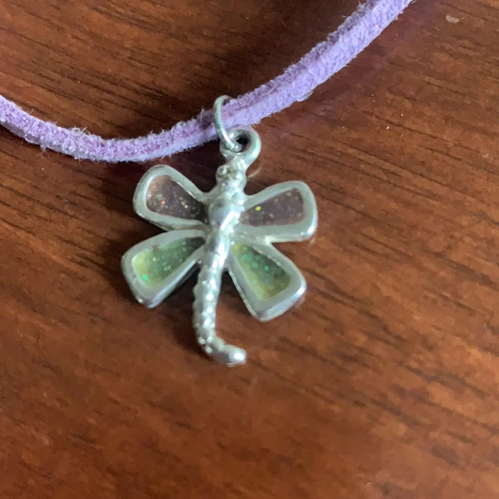 Girls’ Suede Chain Dragonfly Adjustable Necklace
